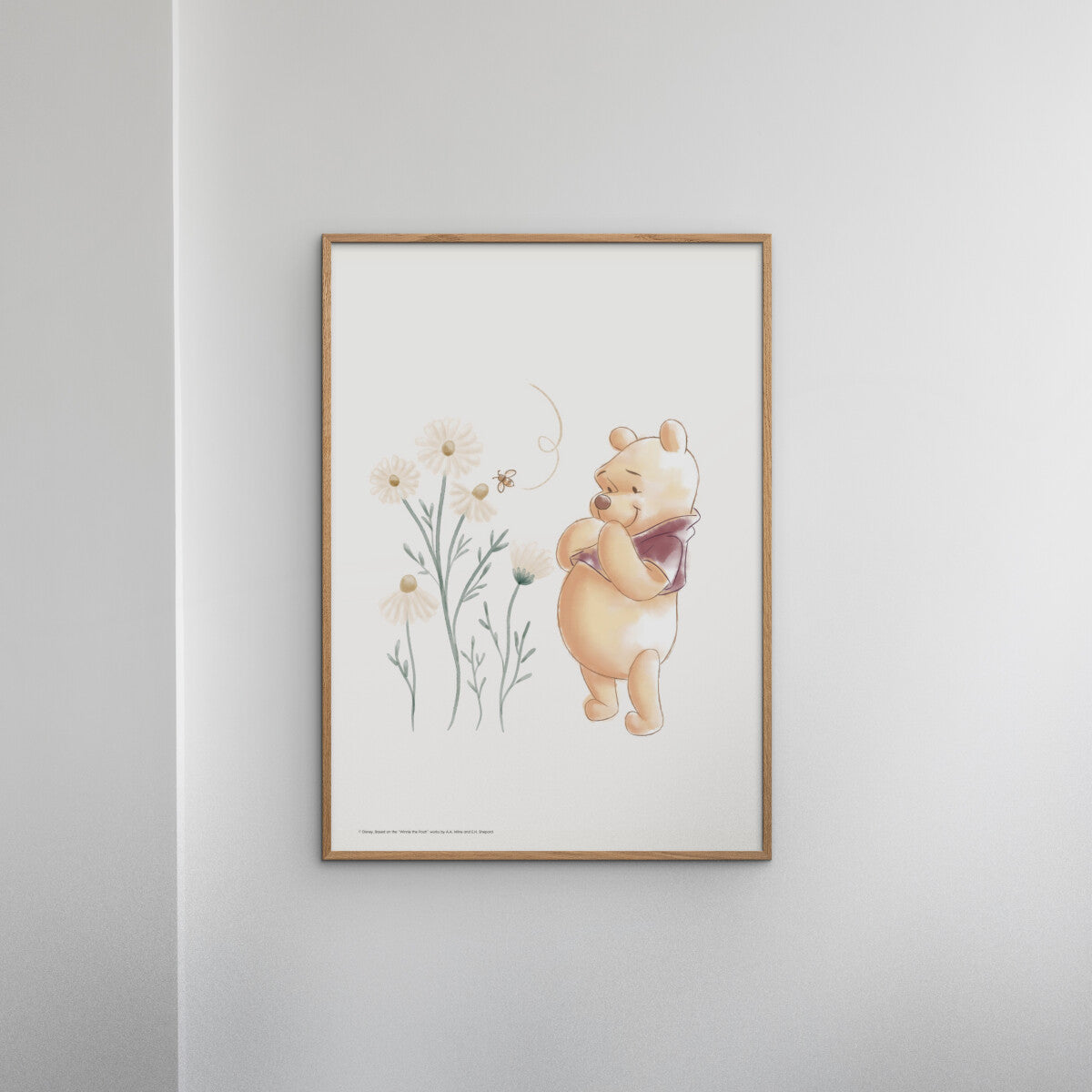 Disney Winnie the Pooh with Daisies plakat - A3